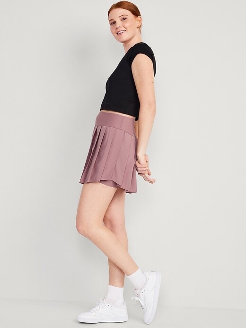 Old Navy High-Waisted StretchTech Pleated 2-in-1 Skort